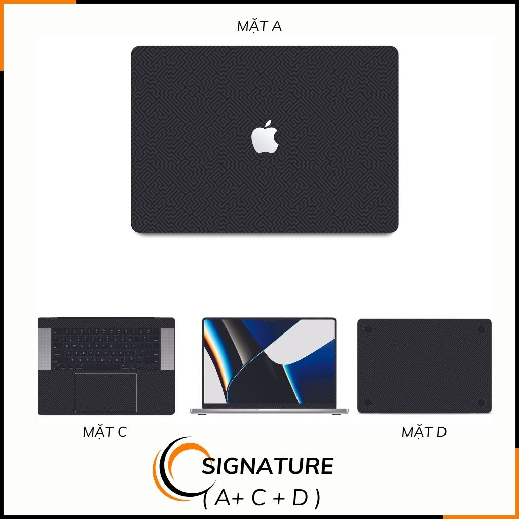 Dán skin macbook pro, macbook air chính hãng 3M nhập khẩu USA - SKIN 3M - MACBOOK - PATTEN TEXTURE 01 - SK-B05-01 phụ kiện điện thoại huỳnh tân store