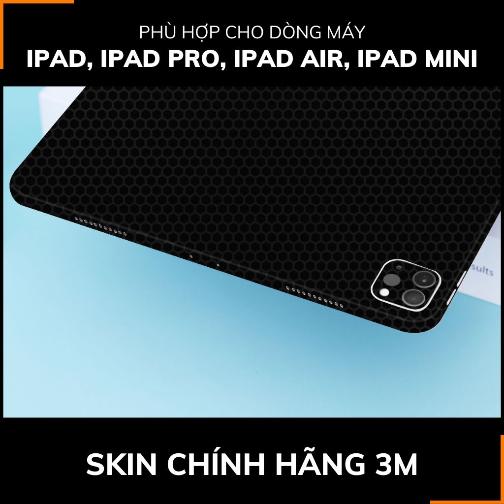 Dán skin ipad , ipad pro, ipad air , ipad mini full body và camera chính hãng 3M - MATRIX BLACK - SK-B11-01 phụ kiện điện thoại huỳnh tân store