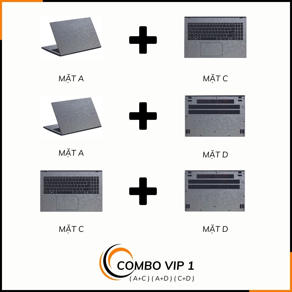 Dán skin laptop asus, dell , acer, hp, msi chính hãng ORAFOL nhập khẩu ĐỨC - SKIN 3M - LAPTOP - HONEYCOMB SILVER - SK-B11-03 phụ kiện điện thoại huỳnh tân store
