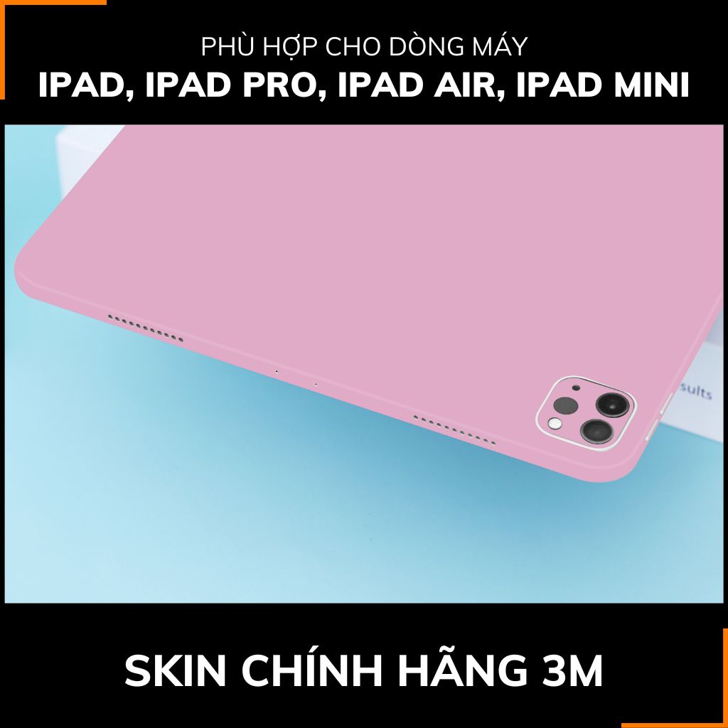 Dán skin ipad , ipad pro, ipad air , ipad mini full body và camera chính hãng 3M - PASTEL PINK -  SK A02 06 phụ kiện điện thoại huỳnh tân store