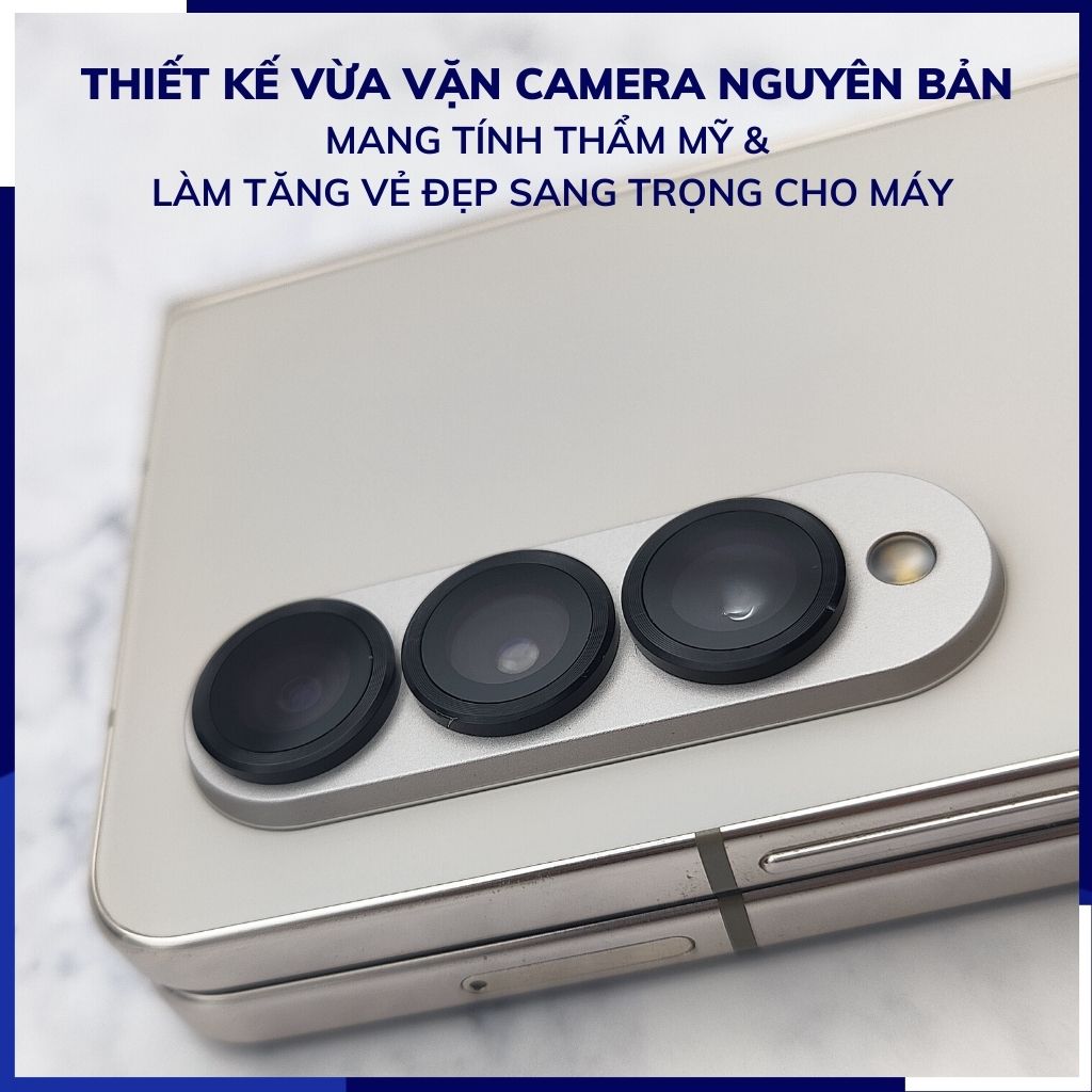 Cường lực camera z fold 4 chính hãng KUZOOM viền nhiều màu chất lượng rõ nét bảo vệ toàn diện cụm camera phụ kiện huỳnh tân store
