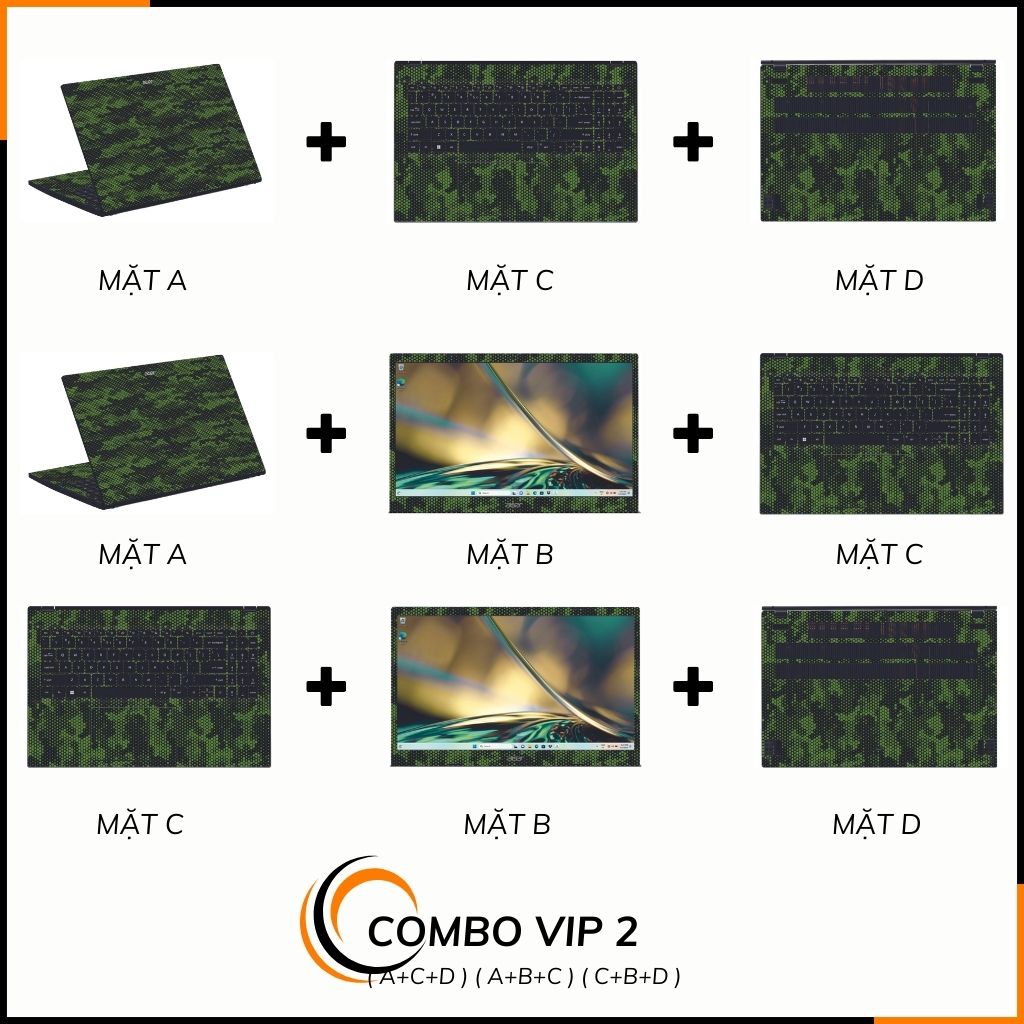 Dán skin laptop asus, dell , acer, hp, msi chính hãng ORAFOL nhập khẩu ĐỨC - SKIN 3M - LAPTOP - MAMBA GREEN  - SK B03 03 phụ kiện điện thoại huỳnh tân store