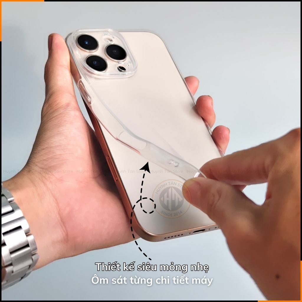 Ốp lưng iphone 17 air 16 pro max 15 promax ip 14 plus 13 12 silicon trong suốt GOR bảo vệ camera phụ kiện huỳnh tân store