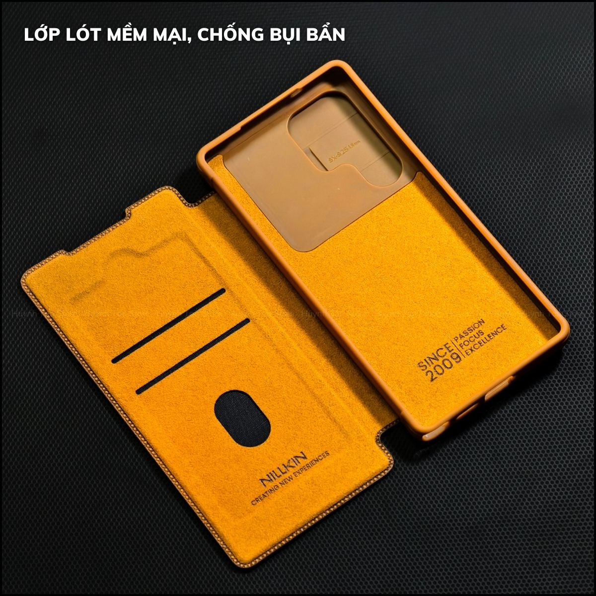 Bao da điện thoại Samsung Galaxy S25 Ultra kết hợp ví đựng thẻ chống sốc Nillkin QIN Pro