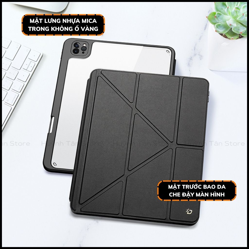 BAO DA ipad pro 11 inch 12,9 inch magi series chính hãng duxducis chống va đập có khay khe để bút
