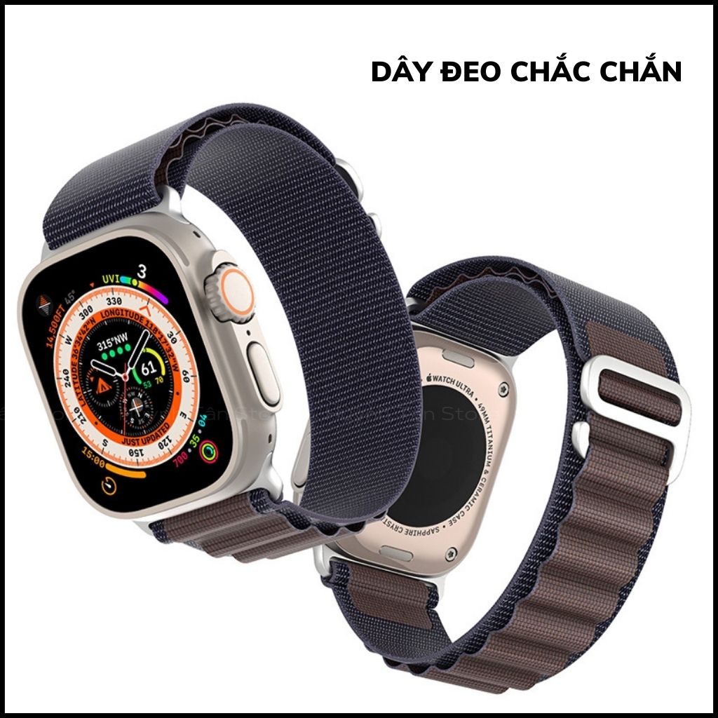 Dây đồng hồ thông minh apple watch series 9 8 7 6 5 4 3 se ultra chất liệu dệt nylon cao cấp gs series chính hãng duxducis