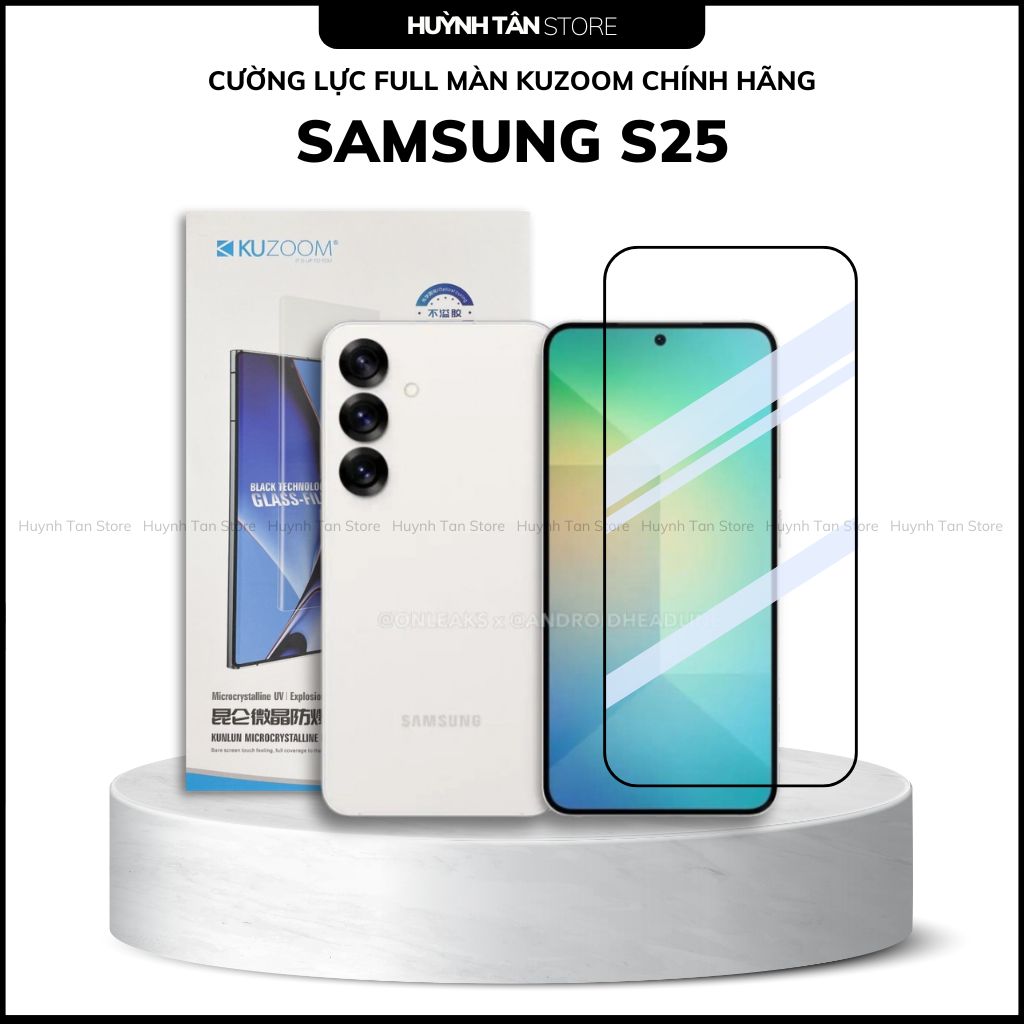 Cường lực Samsung S25 , S25 Plus , S25 Ultra  full màn chính hãng kuzoom