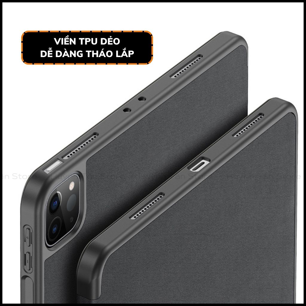 BAO DA ipad pro 11 inch 12,9 inch domo series chính hãng duxducis chống va đập có khay khe để bút