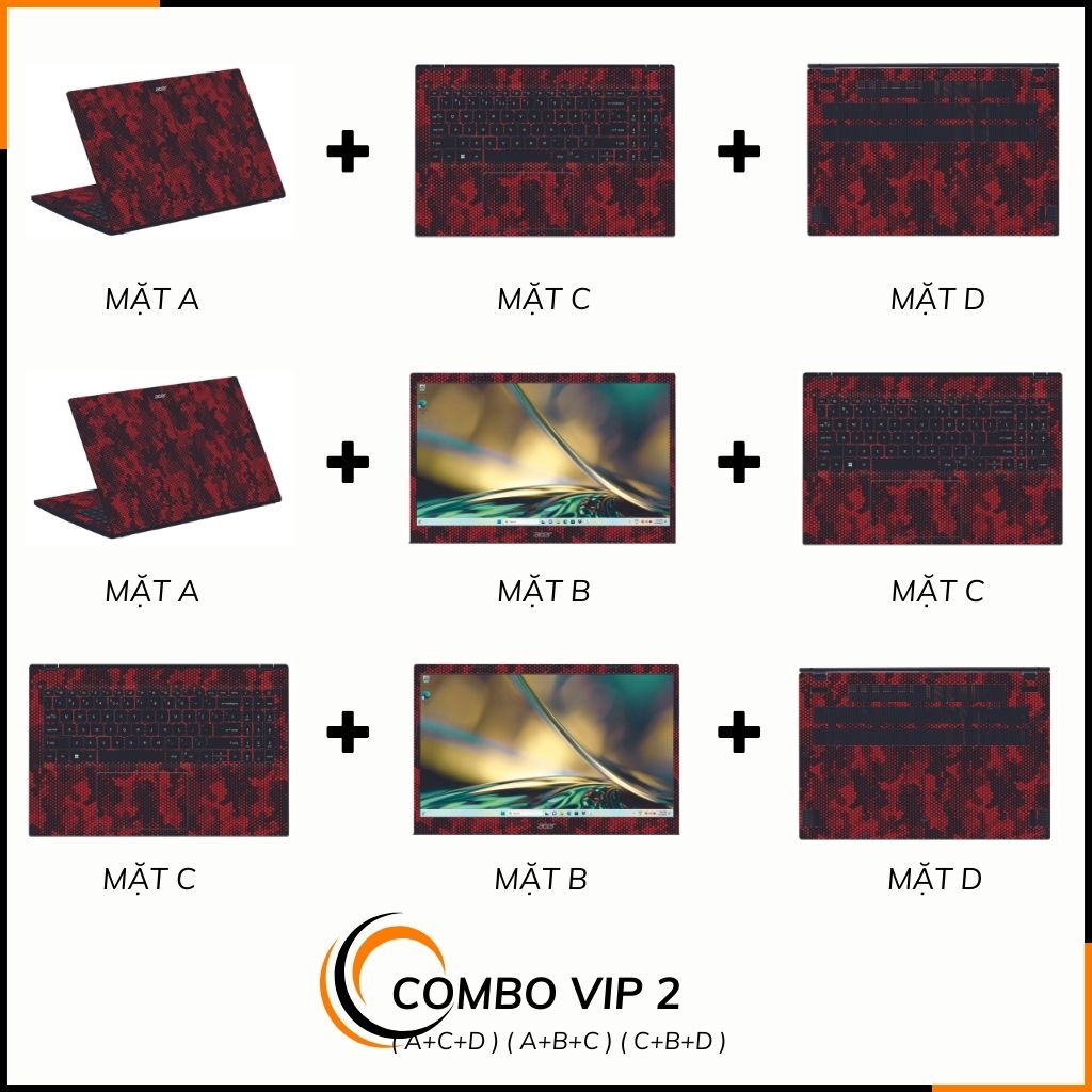 Dán skin laptop asus, dell , acer, hp, msi chính hãng ORAFOL nhập khẩu ĐỨC - SKIN 3M - LAPTOP - MAMBA RED  - SK B03 02 phụ kiện điện thoại huỳnh tân store