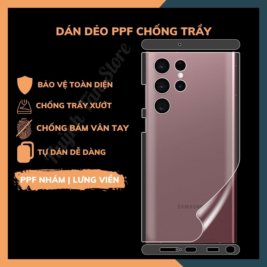 Dán mặt sau Galaxy S22 Ultra - PPF nhám mờ