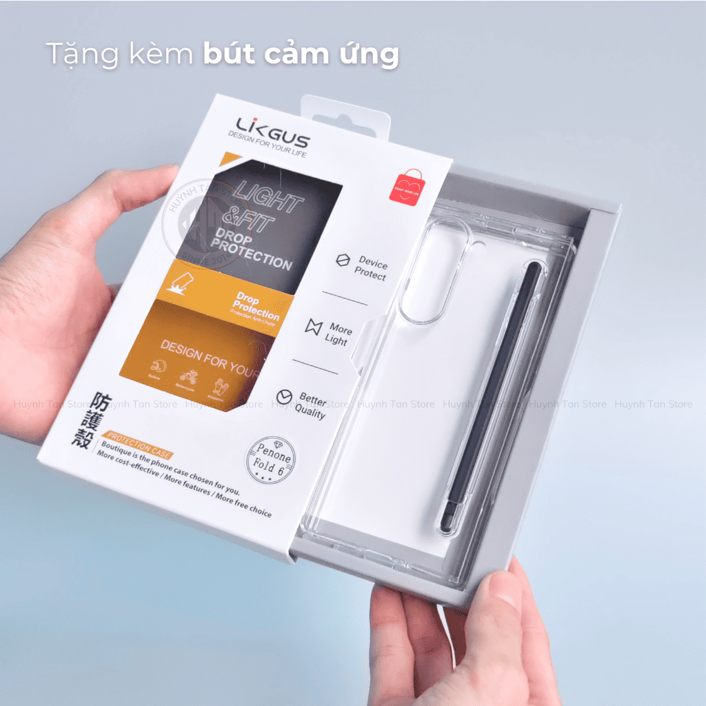 Ốp lưng samsung z fold 6 trong suốt chính hãng LIKGUS PENONE tặng kèm theo bút cảm ứng phụ kiện điện thoại huỳnh tân store