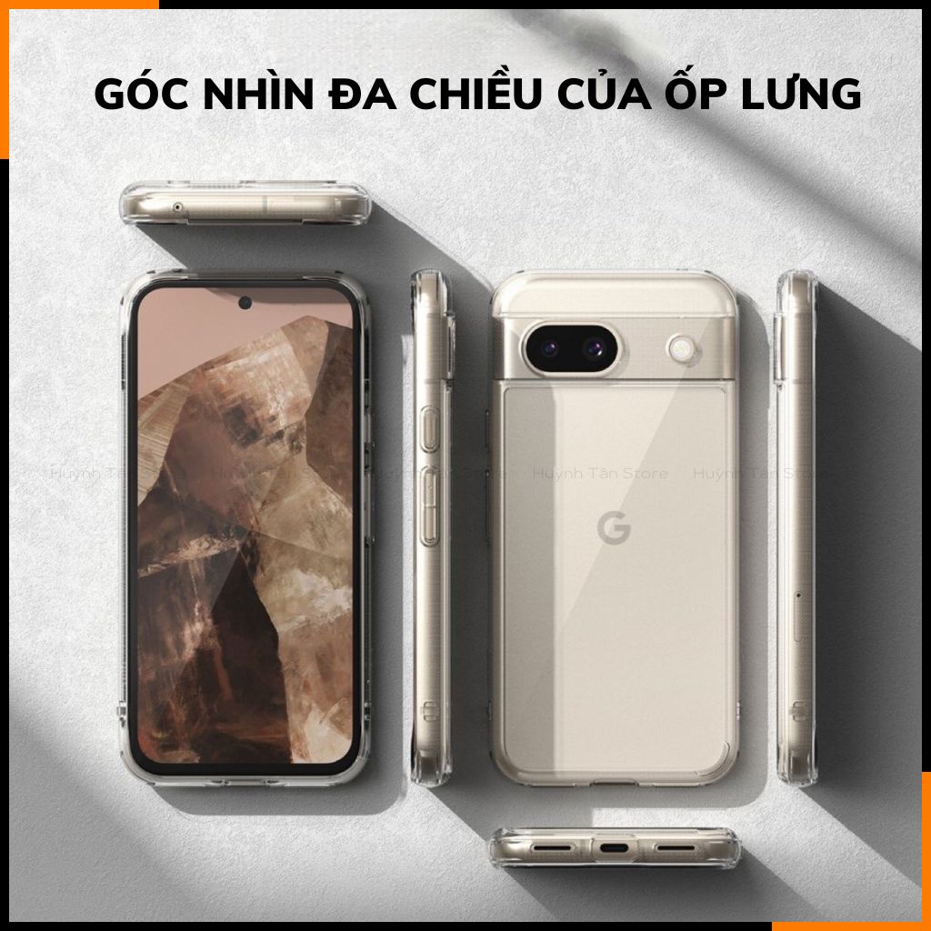 Ốp lưng pixel 8A RINGKE chính hãng trong suốt chống sốc FUSION X chống ố vàng phụ kiện điện thoại huỳnh tân
