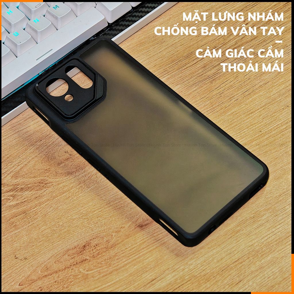 Ốp lưng Asus Rog Phone 9, Rog Phone 8 chống sốc bảo vệ camera chống vân tay nhám ver 3