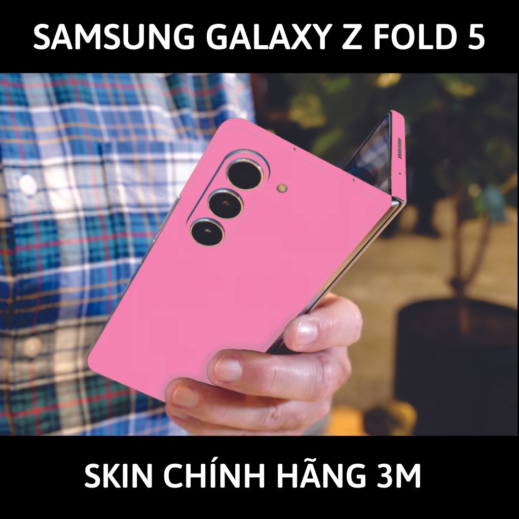 dán skin 3m samsung galaxy z fold 5 full body, camera phụ kiện điện thoại huỳnh tân store - Pink