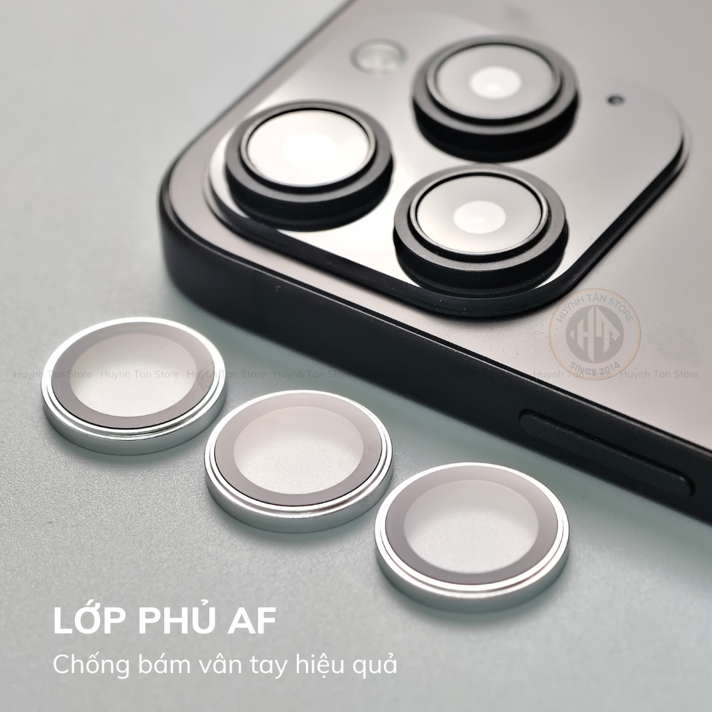 Kính cường lực lens camera Iphone 16 pro max, 16 pro , 16 plus , ip 16, 15 pro max , 15 pro , 15 plus, ip 15 chống chói AR, lóp phủ AF cao cấp, có khung tự dán  phụ kiện huỳnh tân store
