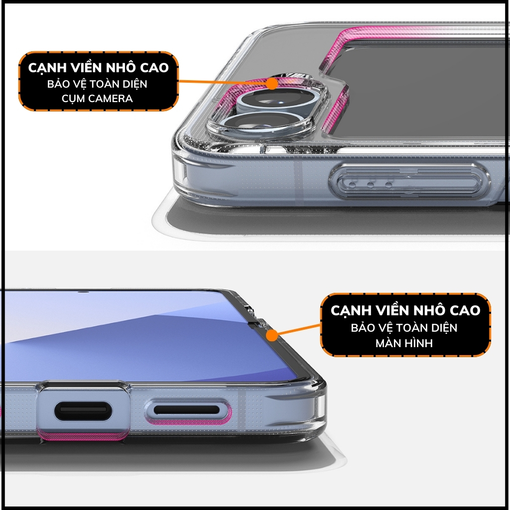 Ốp lưng z flip 6 RINGKE chính hãng trong suốt chống sốc FUSION X chống ố vàng phụ kiện huỳnh tân store