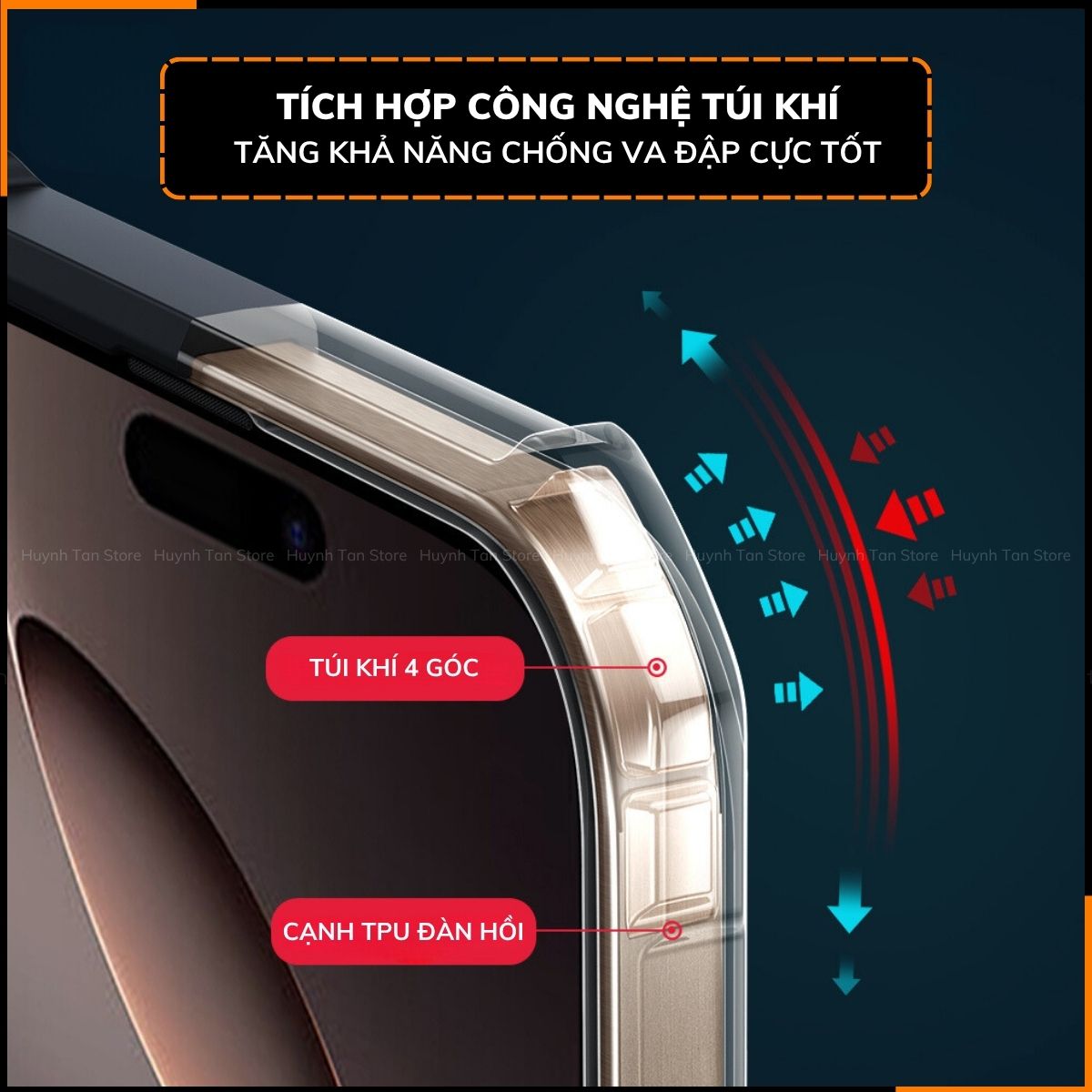 Ốp lưng iphone 17 16 pro max ip 15 14 13 x xs max xr XUNDD trong suốt chống sốc chính hãng huỳnh tân