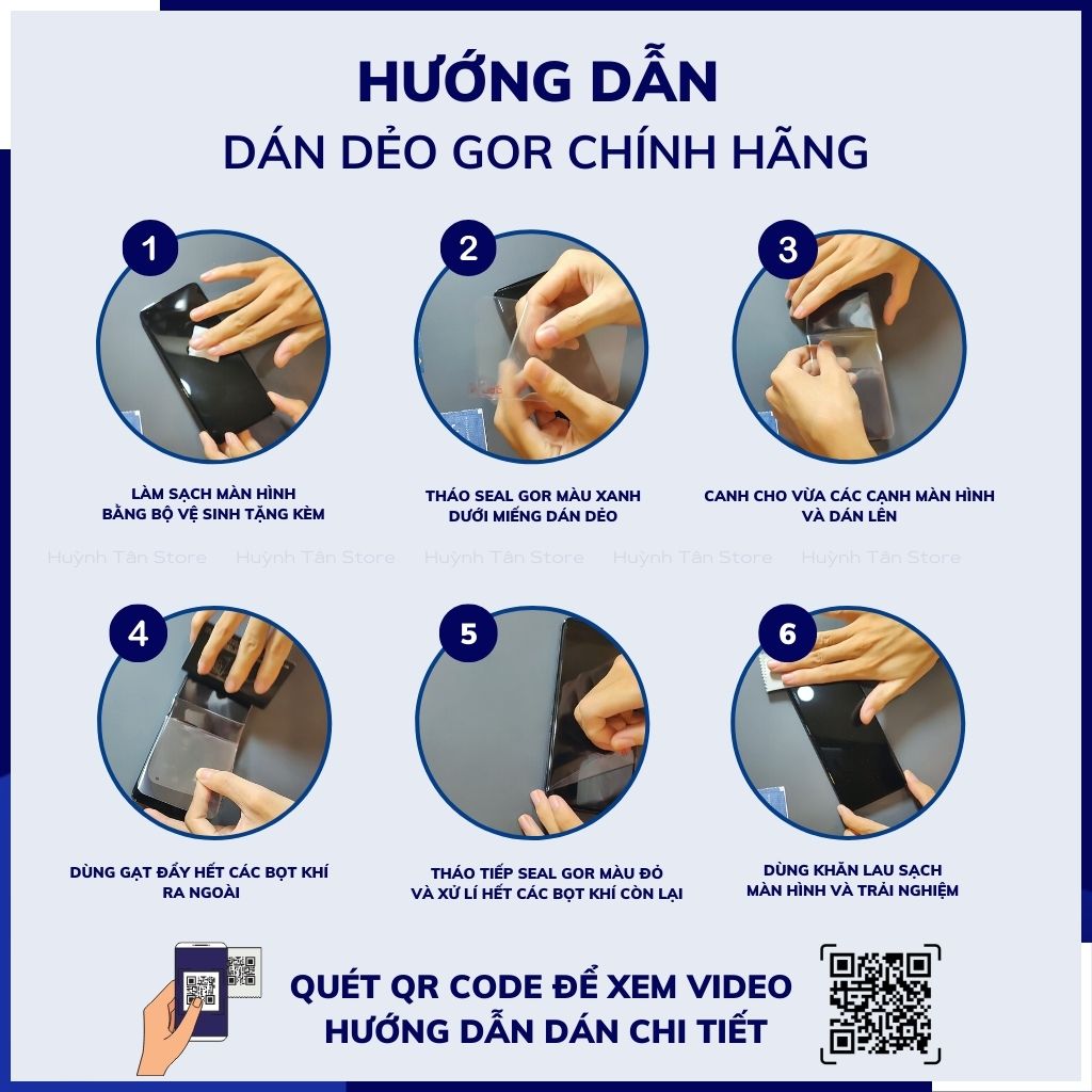 Dán màn hình samsung note 8 gor dẻo trong suốt chính hãng phụ kiện điện thoại huỳnh tân store