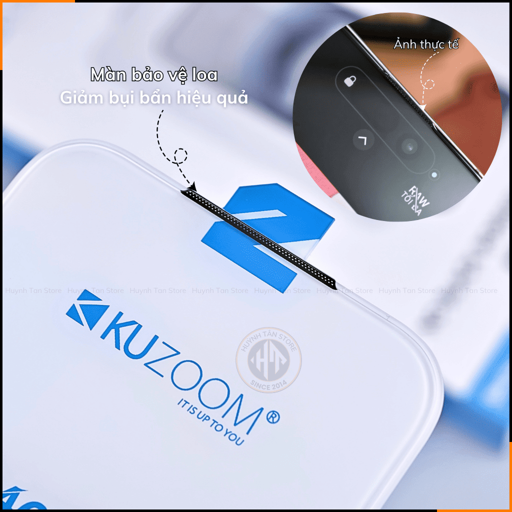 Kính cường lực iphone 17 pro max , ip 16 pro max , ip 15 pro max  trong suốt FULL MÀN không lẹm viền chính hãng KUZOOM phụ kiện điện thoại huỳnh tân store