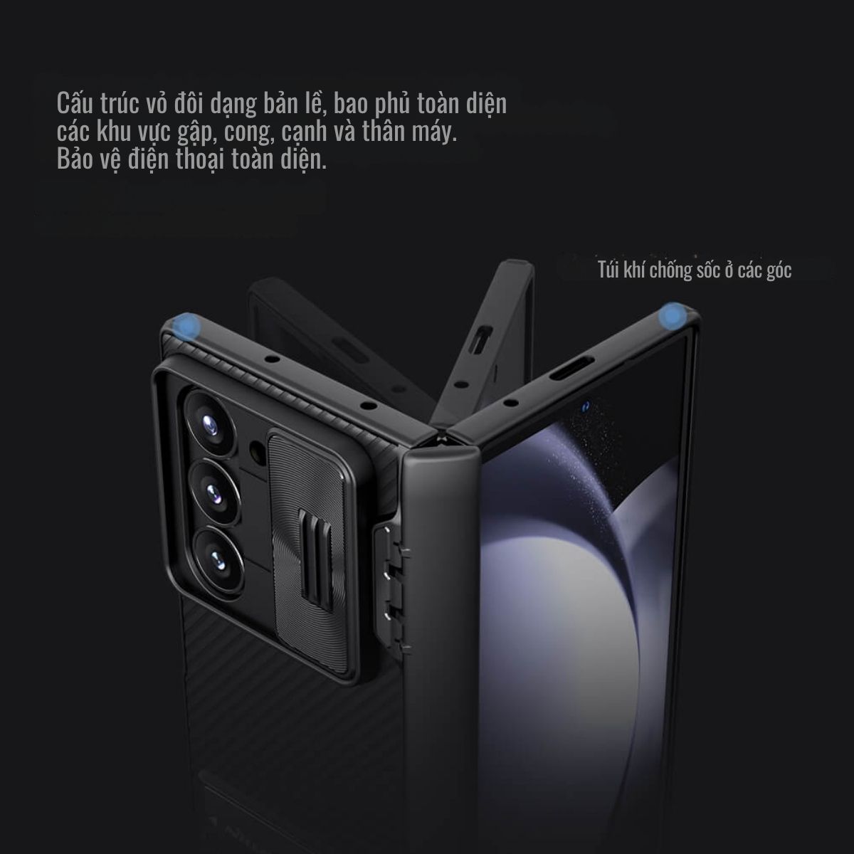 Ốp lưng Samsung Z Fold 6 nắp trượt bảo vệ camera Nillkin CamShield Pro