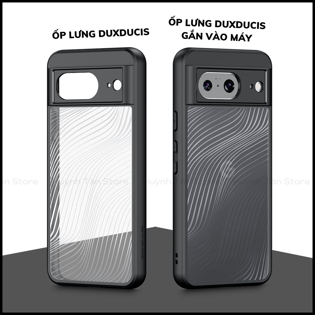 Ốp lưng google pixel 8 aimo chính hãng duxducis chống va đập trong suốt không ố vàng huỳnh tân store