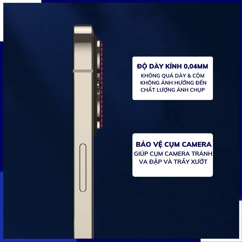 Cường lực camera iphone 14 pro, 14 pro max chính hãng KUZOOM viền nhiều màu chất lượng rõ nét bảo vệ toàn diện cụm camera phụ kiện huỳnh tân store