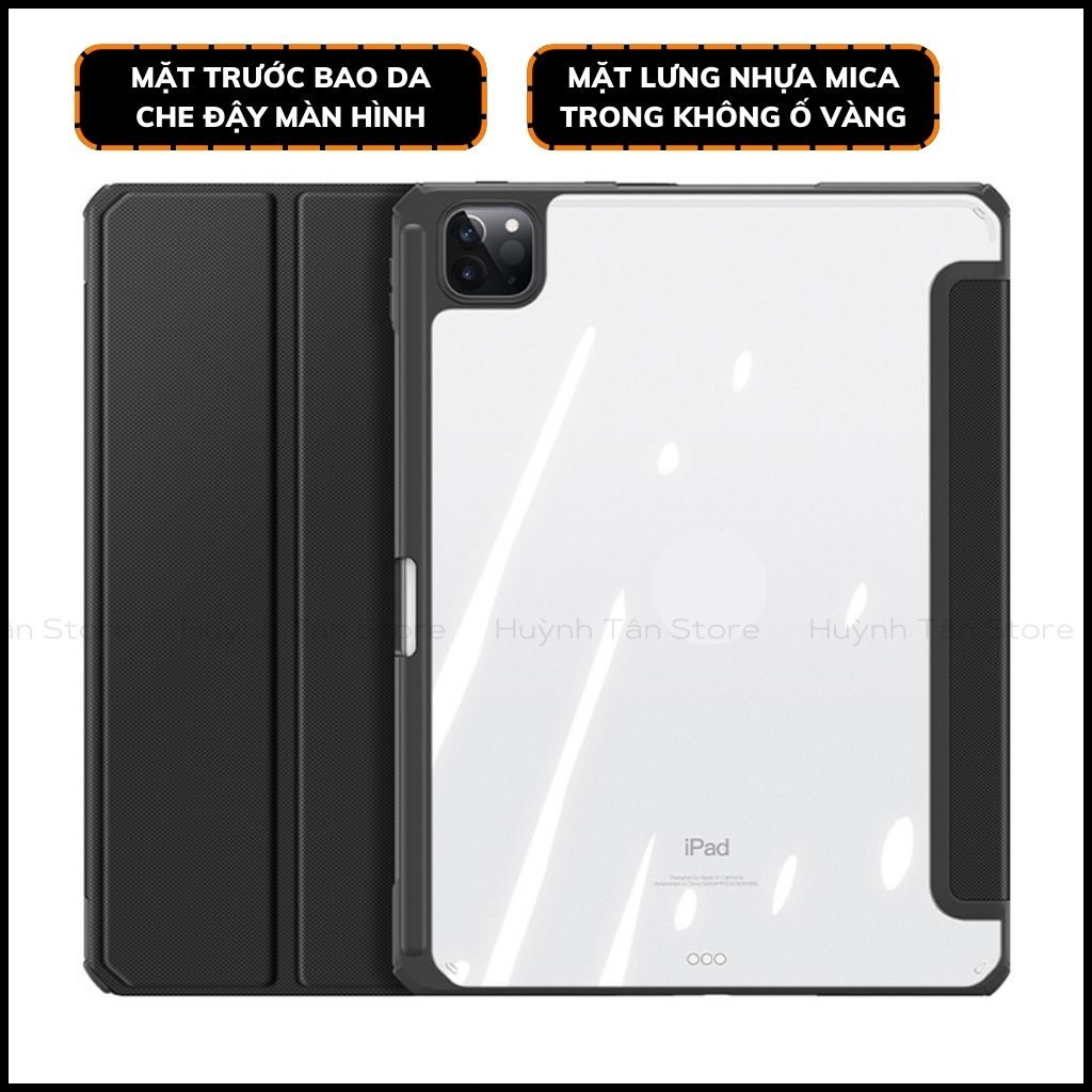 BAO DA ipad pro 11 inch 12,9 inch topy series chính hãng duxducis chống va đập có khay khe để bút