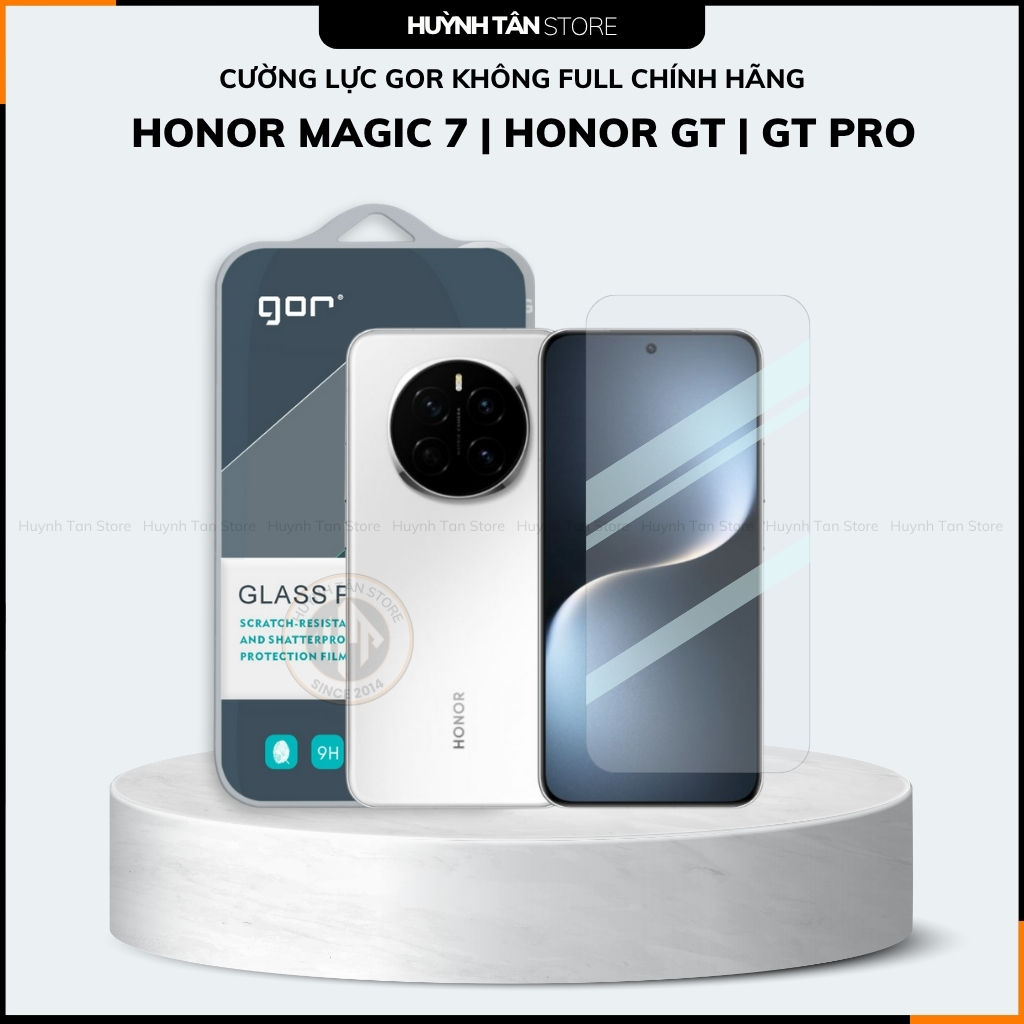 Kính cường lực honor magic 7 gt pro 400 trong suốt  KHÔNG FULL MÀN chống bám vân tay chính hãng GOR phụ kiện điện thoại huỳnh tân store
