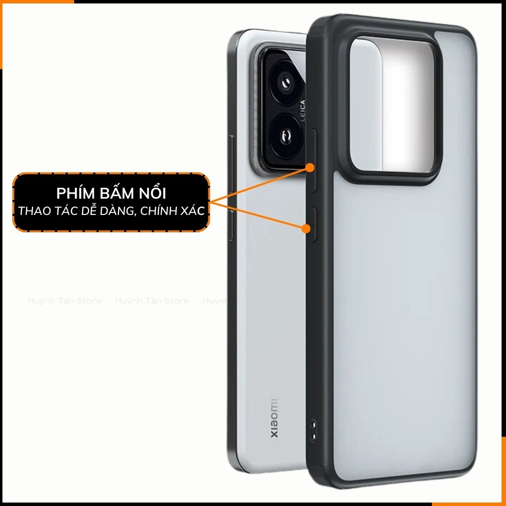 Ốp lưng xiaomi mi 14, 14 pro chống sốc chống vân tay NHÁM VIỀN MÀU VER 2 bảo vệ camera phụ kiện huỳnh tân store