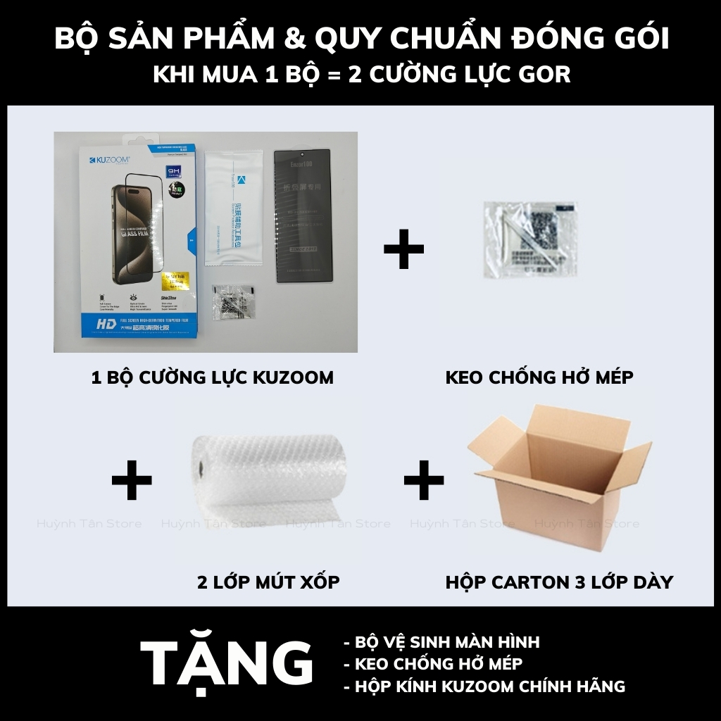 Kính cường lực samsung z fold 7 6 5 4 chống nhìn trộm full màn hình chính hãng KUZOOM điện thoại huỳnh tân store