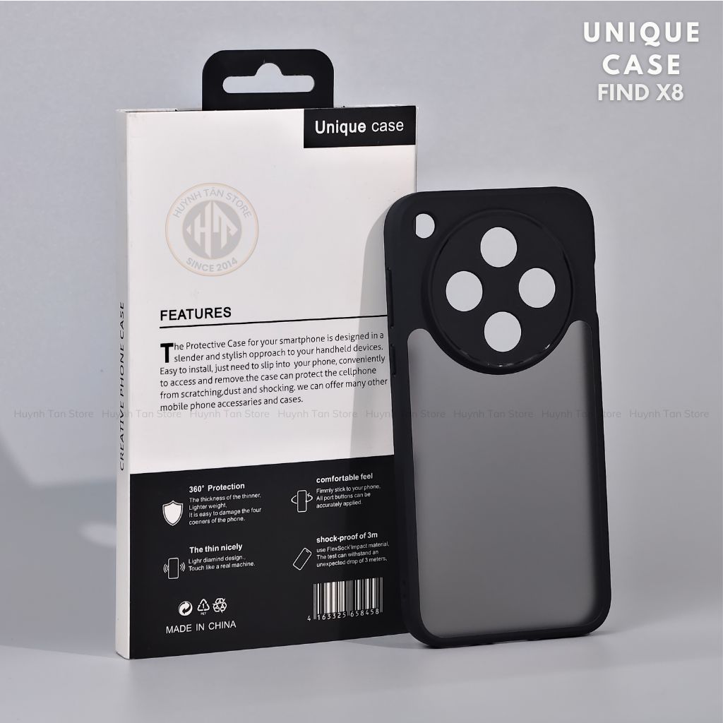 Ốp lưng oppo find x8 ultra x8 pro x8s plus x7 ultra chống sốc chống vân tay UNIQUE bảo vệ camera phụ kiện huỳnh tân store