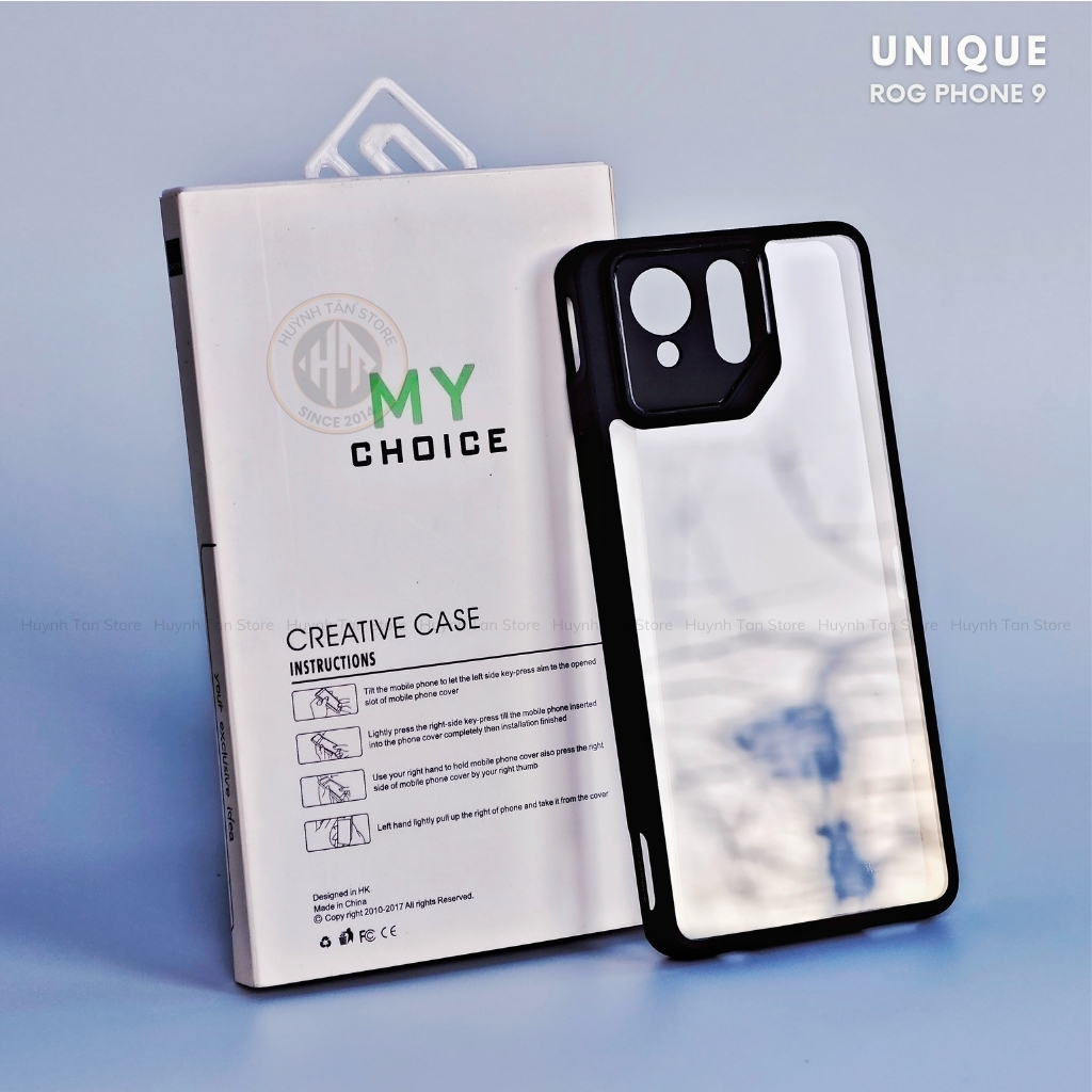 Ốp lưng asus rog 9 pro 8 8 pro ultra trong suốt không ố vàng bảo vệ camera UNIQUE TRONG phụ kiện huỳnh tân store