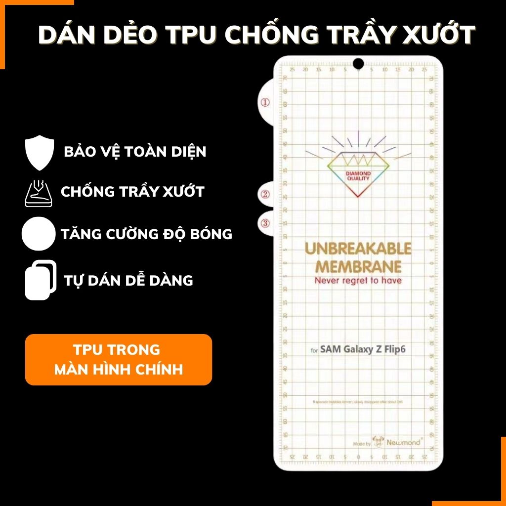 Dán màn hình z flip 6 dẻo TPU trong suốt hoặc nhám 3 lớp dễ dán bảo vệ màn hình phụ kiện điện thoại huỳnh tân store