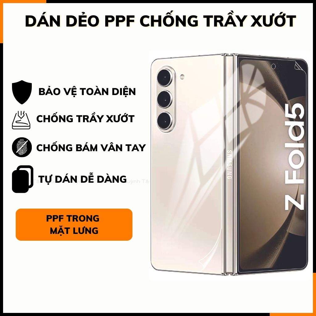 Miếng dán ppf samsung z fold 5 trong suốt hoặc nhám chống bám vân tay bảo vệ camera mua 1 tặng 1 phụ kiện huỳnh tân store