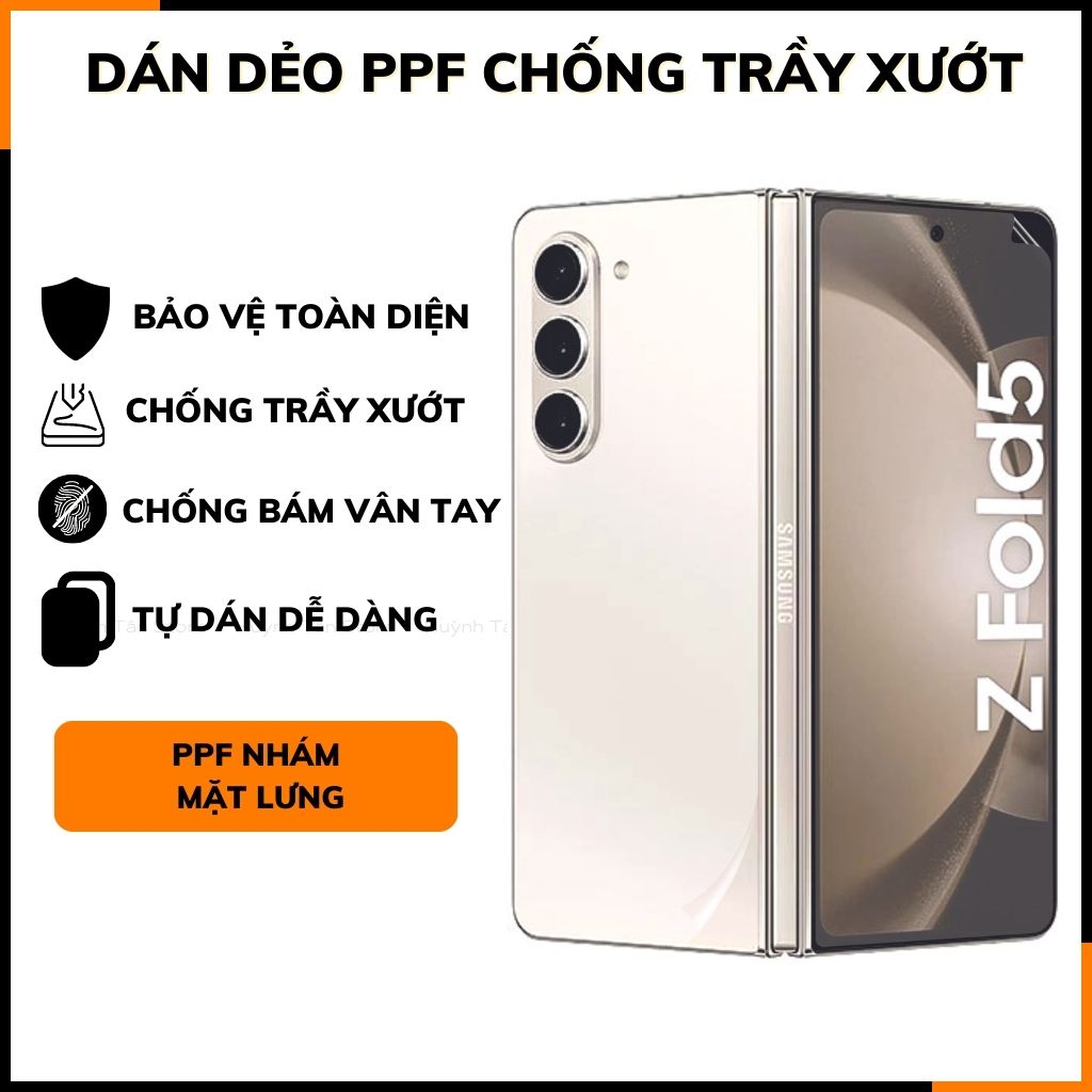 Miếng dán ppf samsung z fold 5 trong suốt hoặc nhám chống bám vân tay bảo vệ camera mua 1 tặng 1 phụ kiện huỳnh tân store