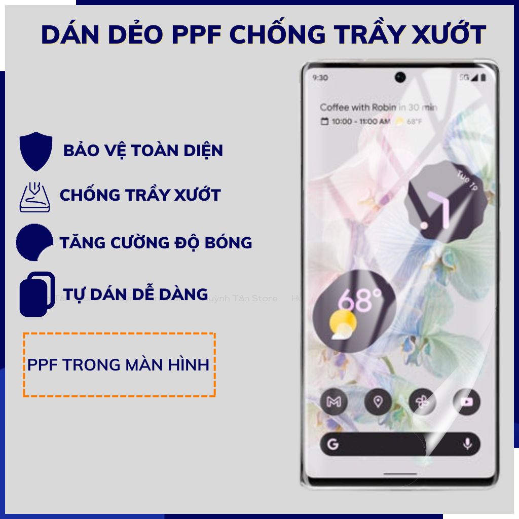 Miếng dán ppf pixel 7 pro trong suốt hoặc nhám chống bám vân tay bảo vệ camera mua 1 tặng 1 phụ kiện huỳnh tân store