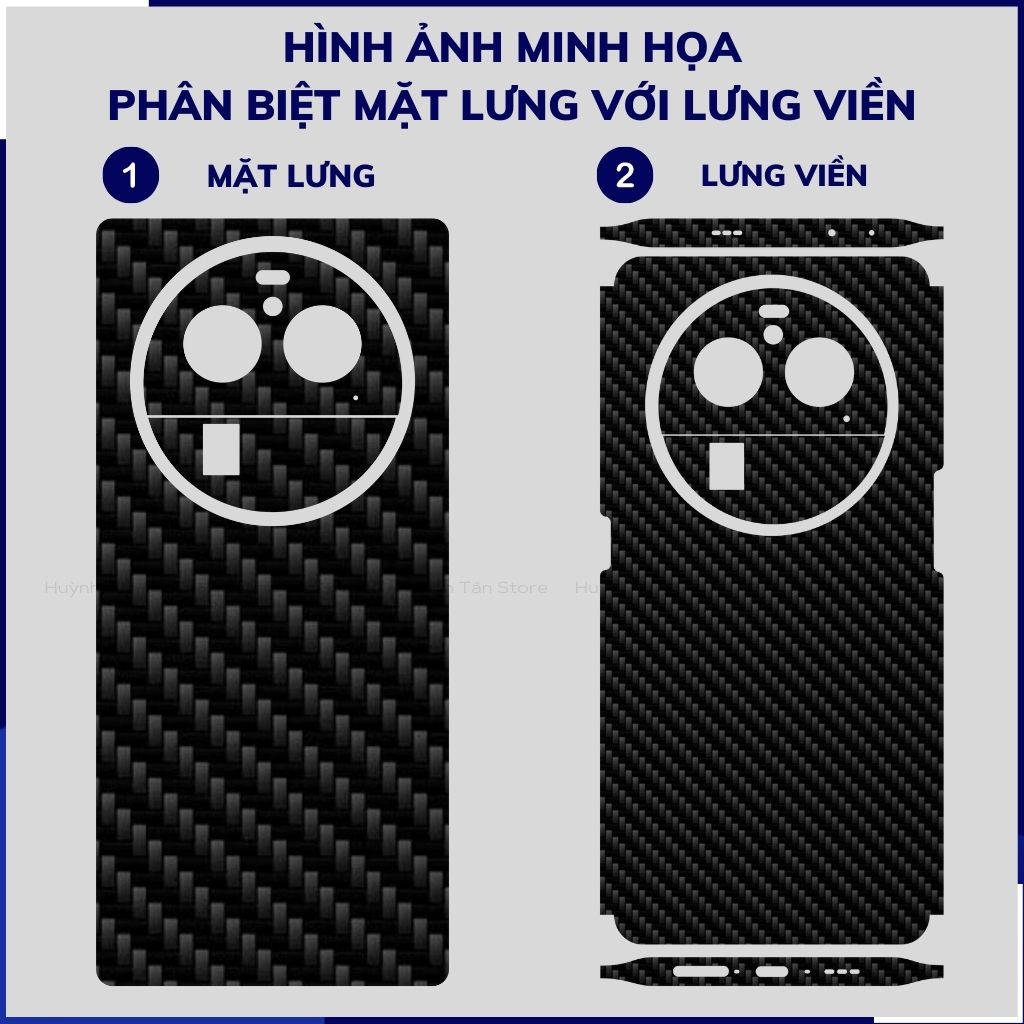 miếng dán oppo find x6 pro carbon trong và đen chống trầy xướt chống bám vân tay phụ kiện điện thoại huỳnh tân store