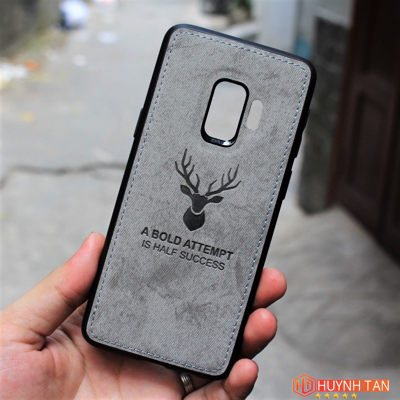 Ốp lưng Samsung Galaxy S9 vải Jean in hình nai 3D