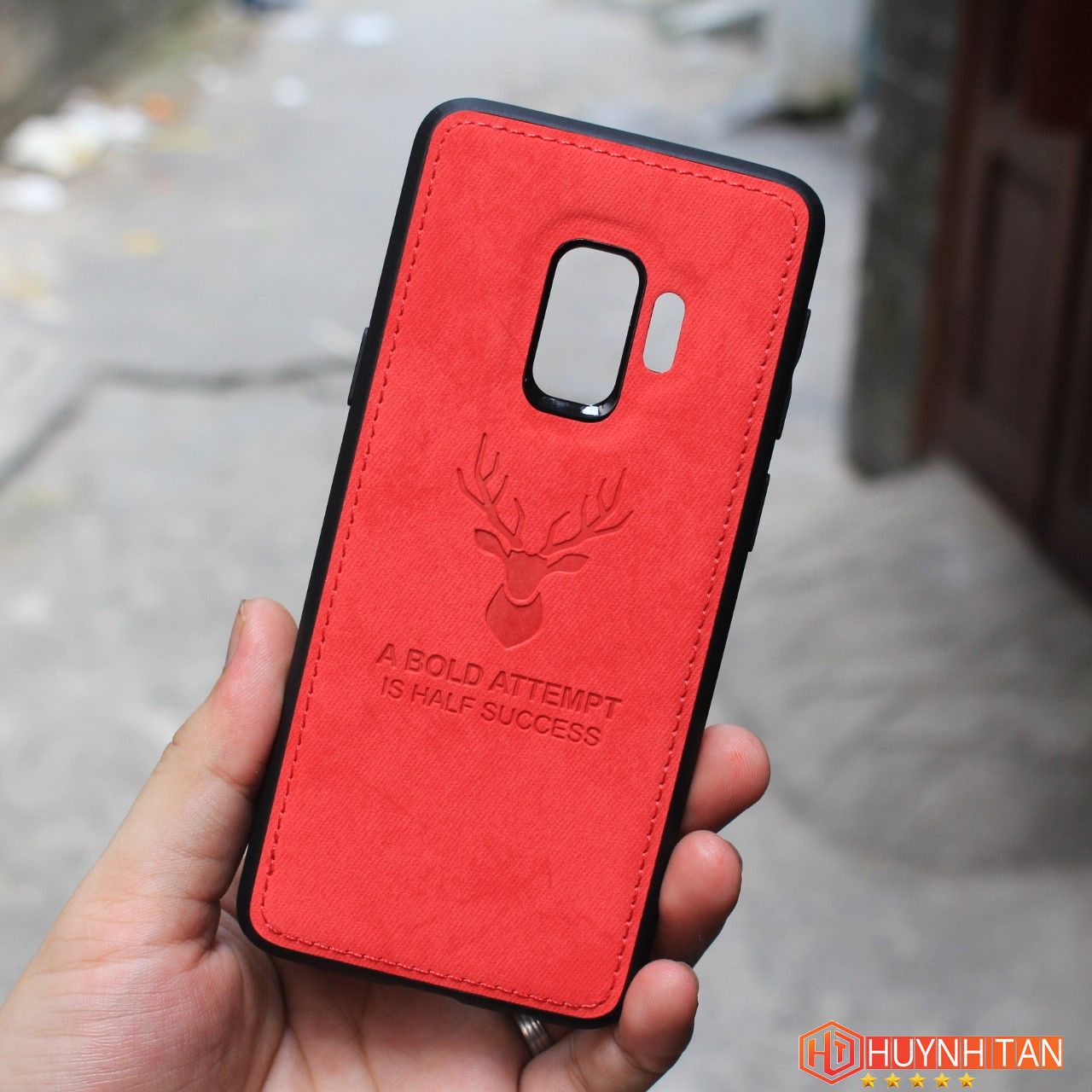 Ốp lưng Samsung Galaxy S9 vải Jean in hình nai 3D