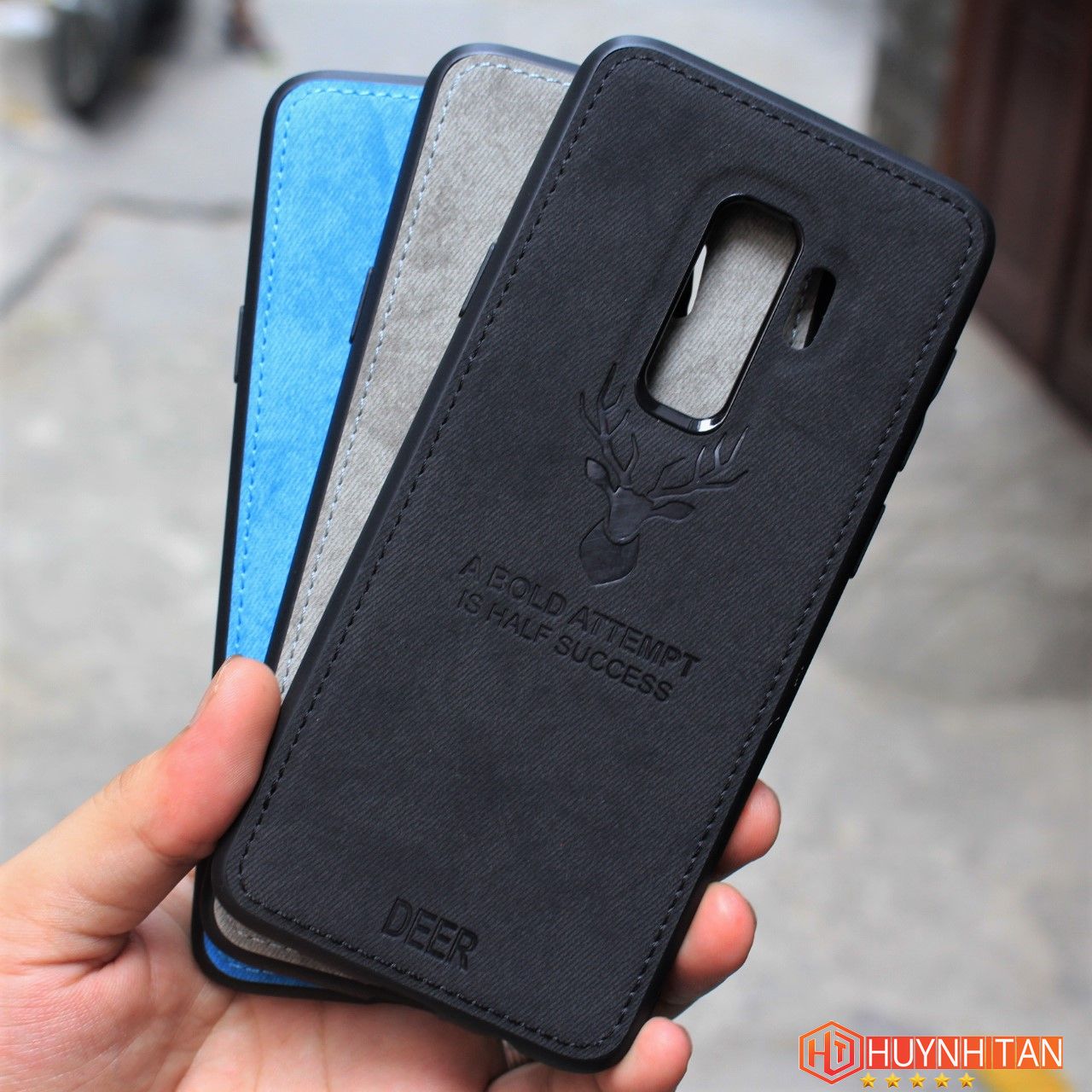 Ốp lưng Samsung Galaxy S9 Plus vải Jean in hình nai 3D