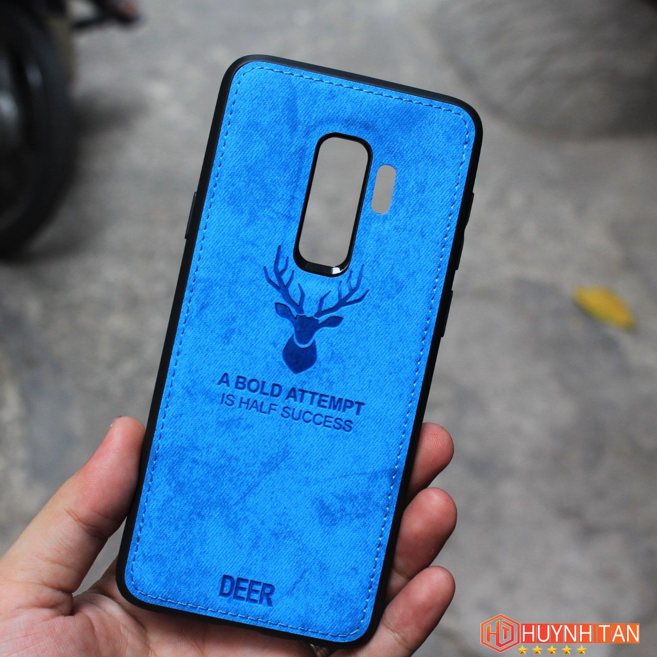 Ốp lưng Samsung Galaxy S9 Plus vải Jean in hình nai 3D