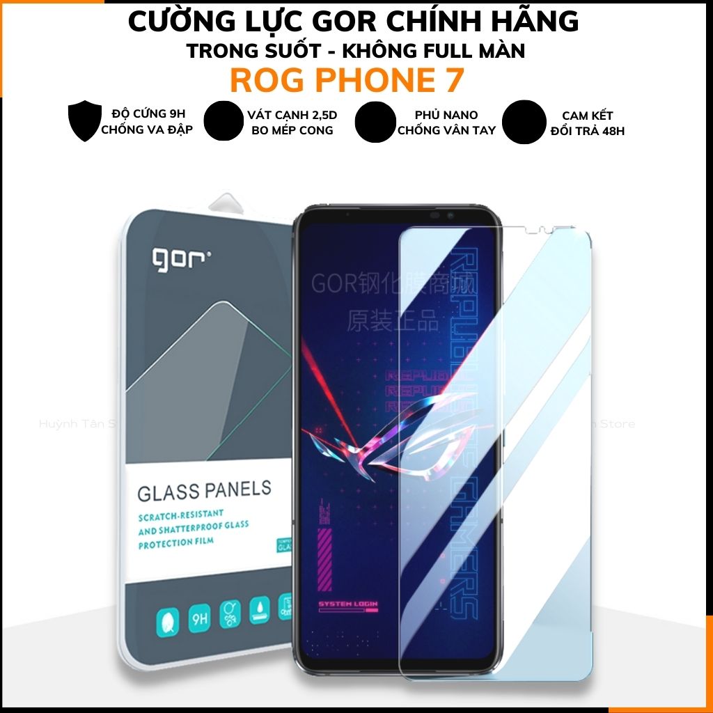Kính cường lực asus rog phone 7 trong suốt không full màn chính hãng Gor phụ kiện điện thoại huỳnh tân store