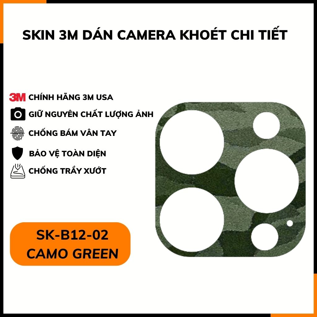 Skin 3m dán camera khoét lỗ chi tiết dành cho iphone 16 PRO , 16 PRO  MAX phụ kiện điện thoại huỳnh tân store