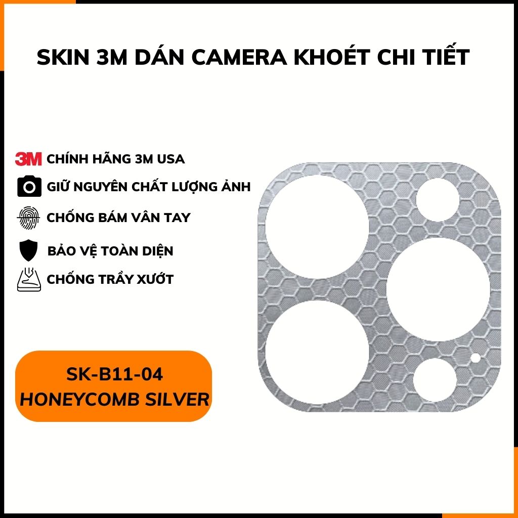 Skin 3m dán camera khoét lỗ chi tiết dành cho iphone 16 PRO , 16 PRO  MAX phụ kiện điện thoại huỳnh tân store