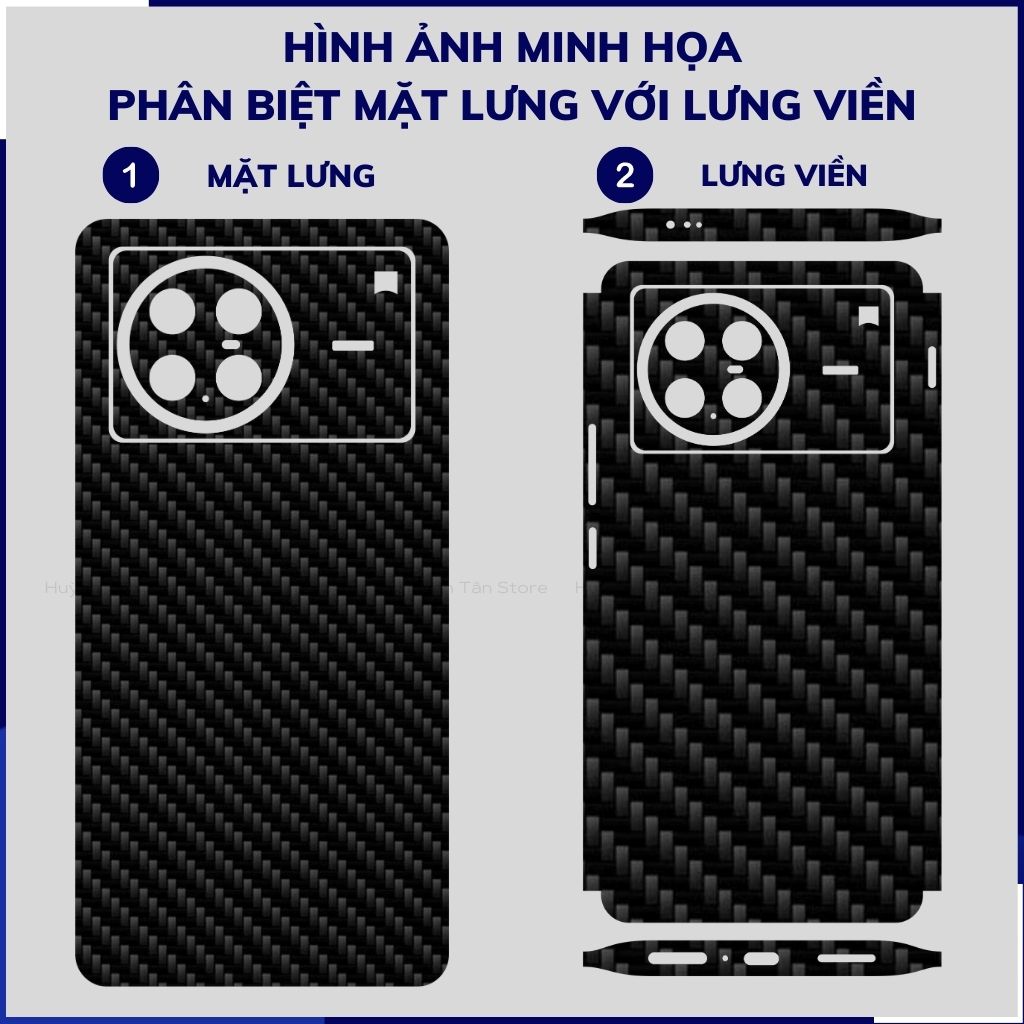Miếng dán x note carbon trong và đen chống trầy xướt chống bám vân tay phụ kiện huỳnh tân store