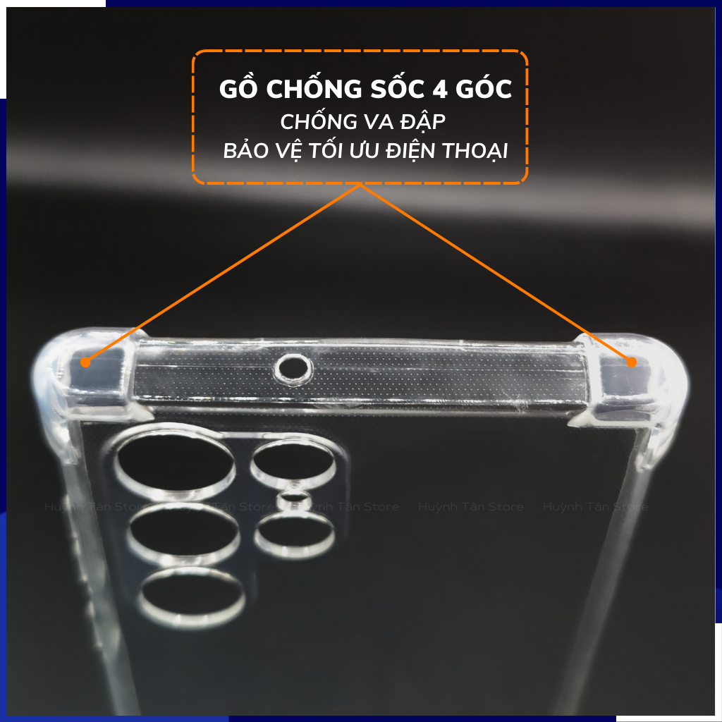 Ốp lưng samsung s22 ultra trong suốt chống sốc bảo vệ camera dẻo tpu 6D phụ kiện điện thoại huỳnh tân store