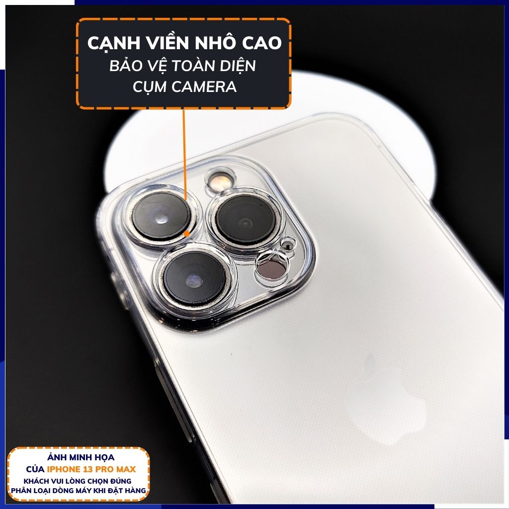 Ốp lưng iphone 14 plus silicon 6d dẻo trong suốt có gờ chống va đập bảo vệ camera phụ kiện điện thoại  huỳnh tân store