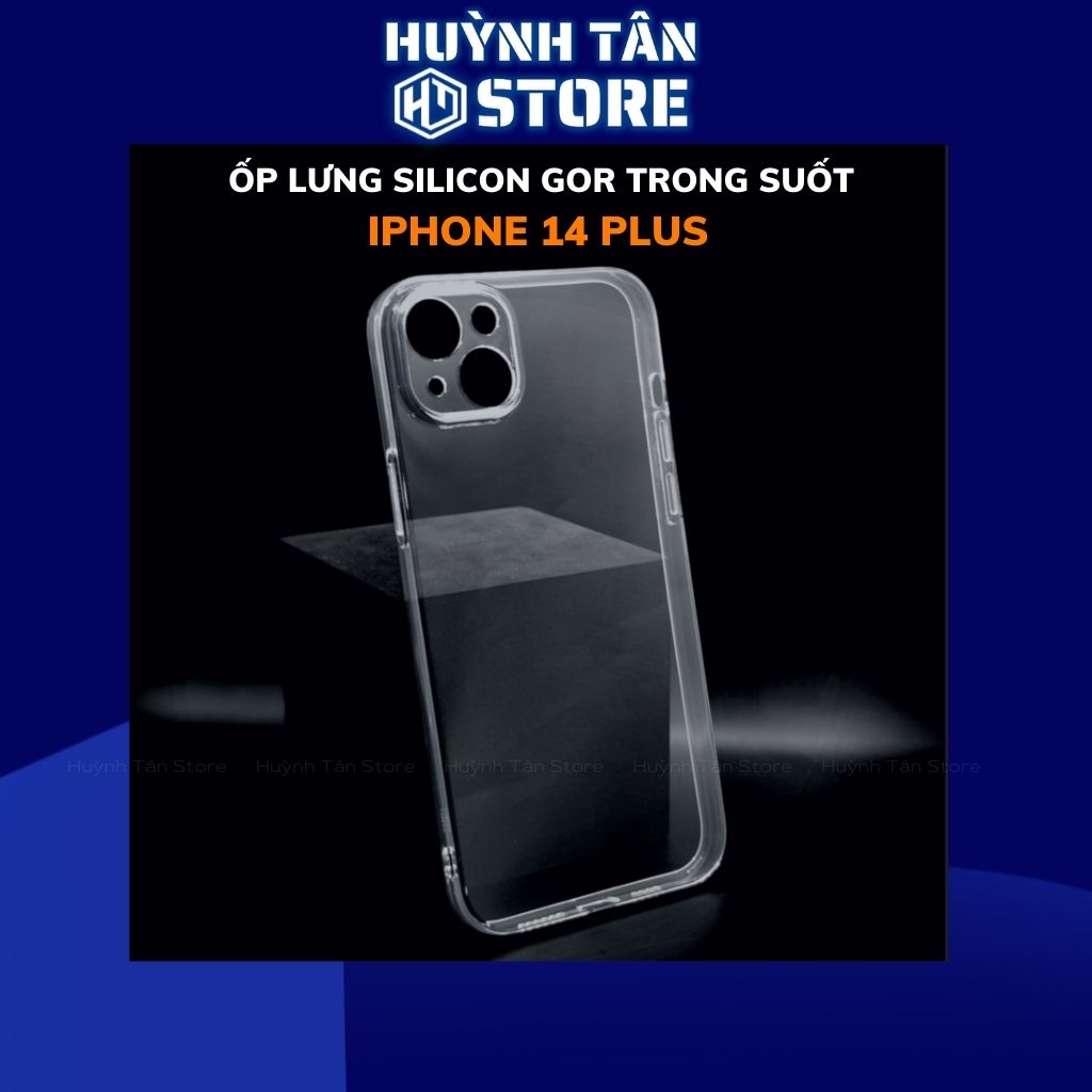 Ốp lưng iphone 14 plus trong suốt bảo vệ camera dẻo siêu mỏng chính hãng gor phụ kiện điện thoại huỳnh tân store