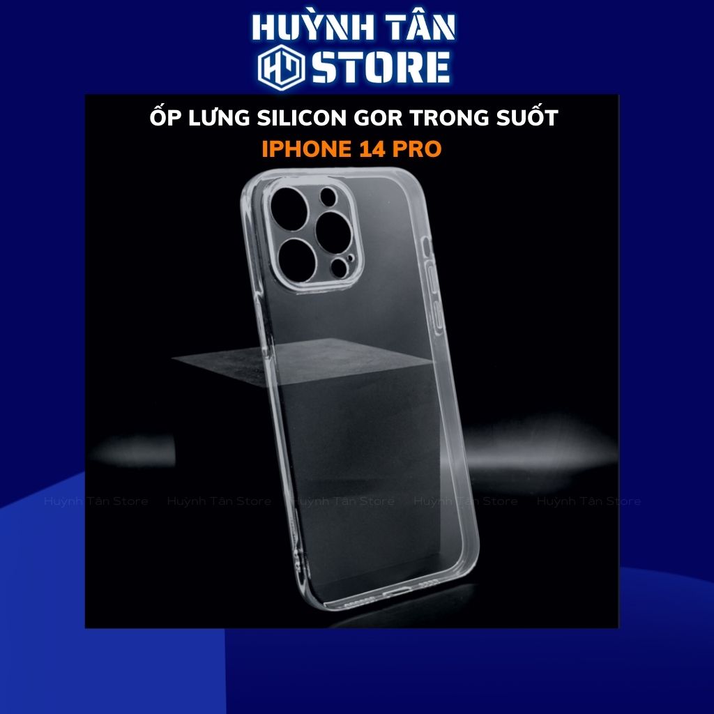 Ốp lưng iphone 14 pro trong suốt bảo vệ camera dẻo siêu mỏng chính hãng gor phụ kiện điện thoại huỳnh tân store