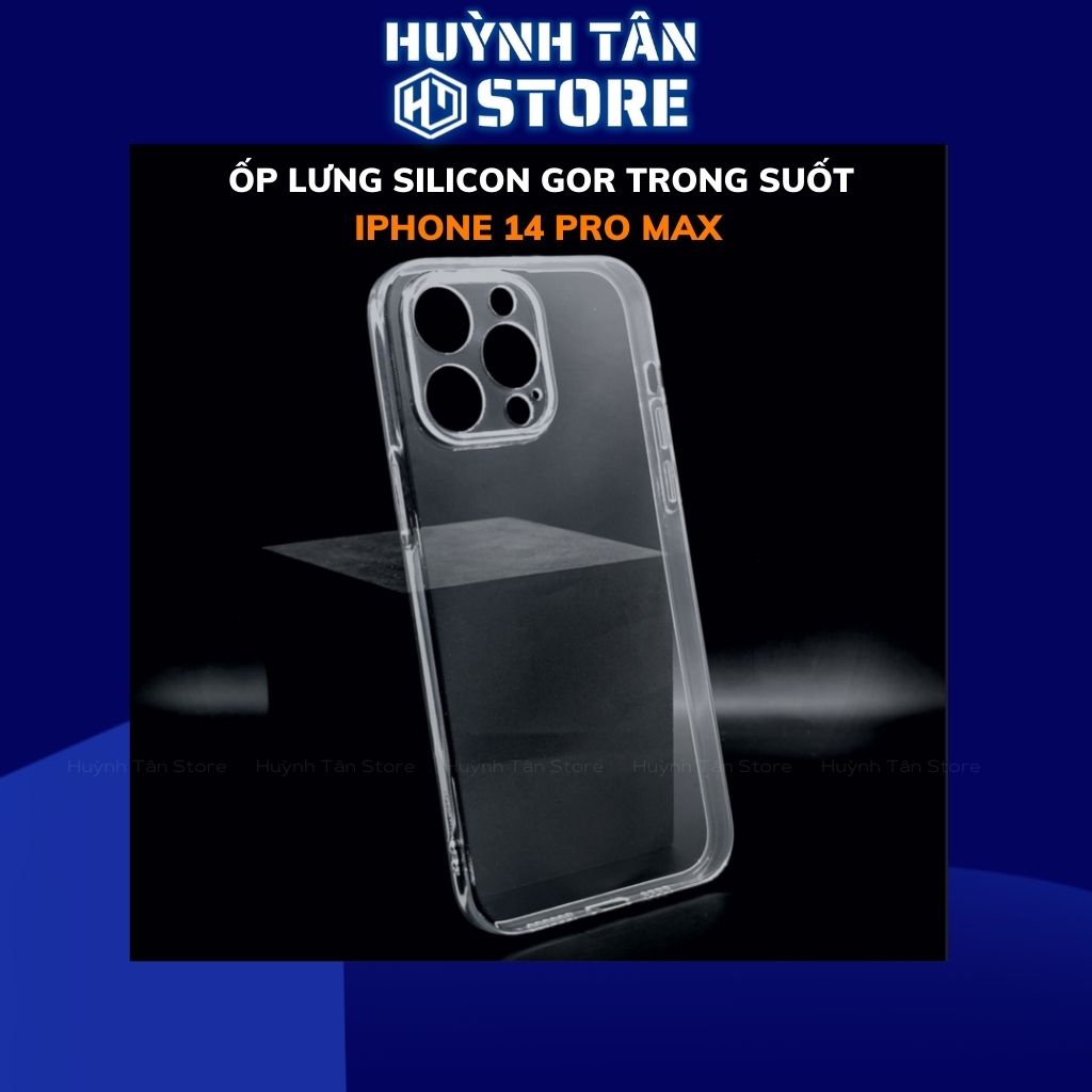 Ốp lưng iphone 14 pro max trong suốt bảo vệ camera dẻo siêu mỏng chính hãng gor phụ kiện điện thoại huỳnh tân store